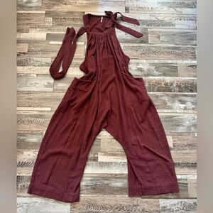 Free People Maroon Jumpsuit